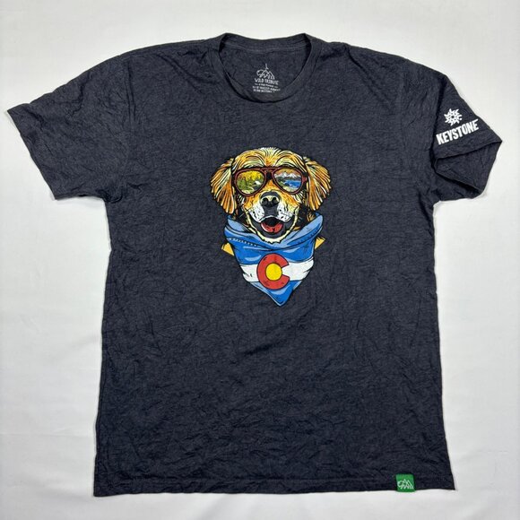 Wild Tribute Golden Retriever Dog Keystone Colorado Graphic T-Shirt Adult Large - Picture 1 of 7